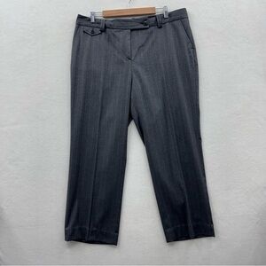Talbots Petite Women’s 16P Gray Striped Heritage Straight Dress Pants